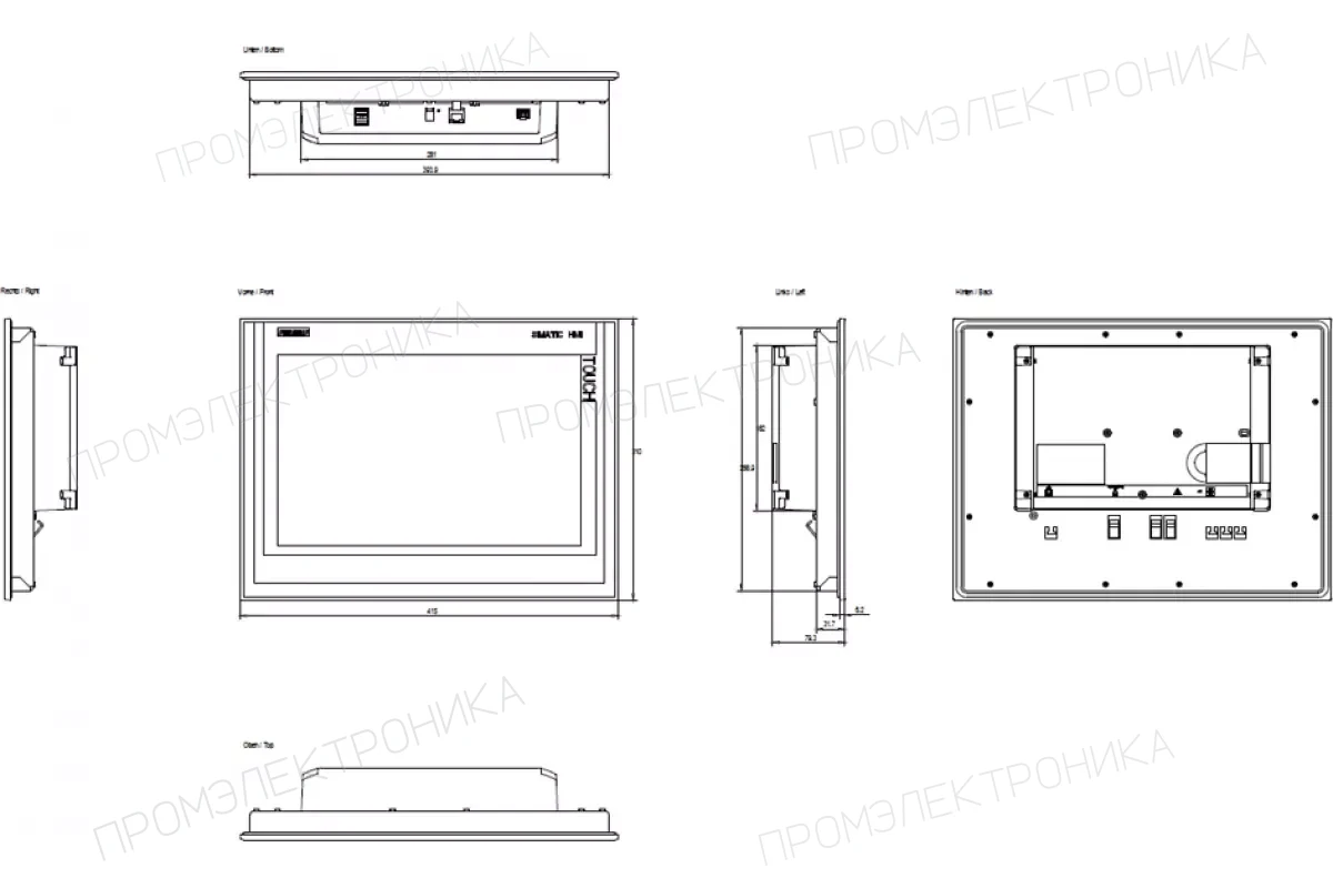 Siemens 6AV6645-7CX04-1WP0 — Настенное крепление для мобильных панелей mobile panel