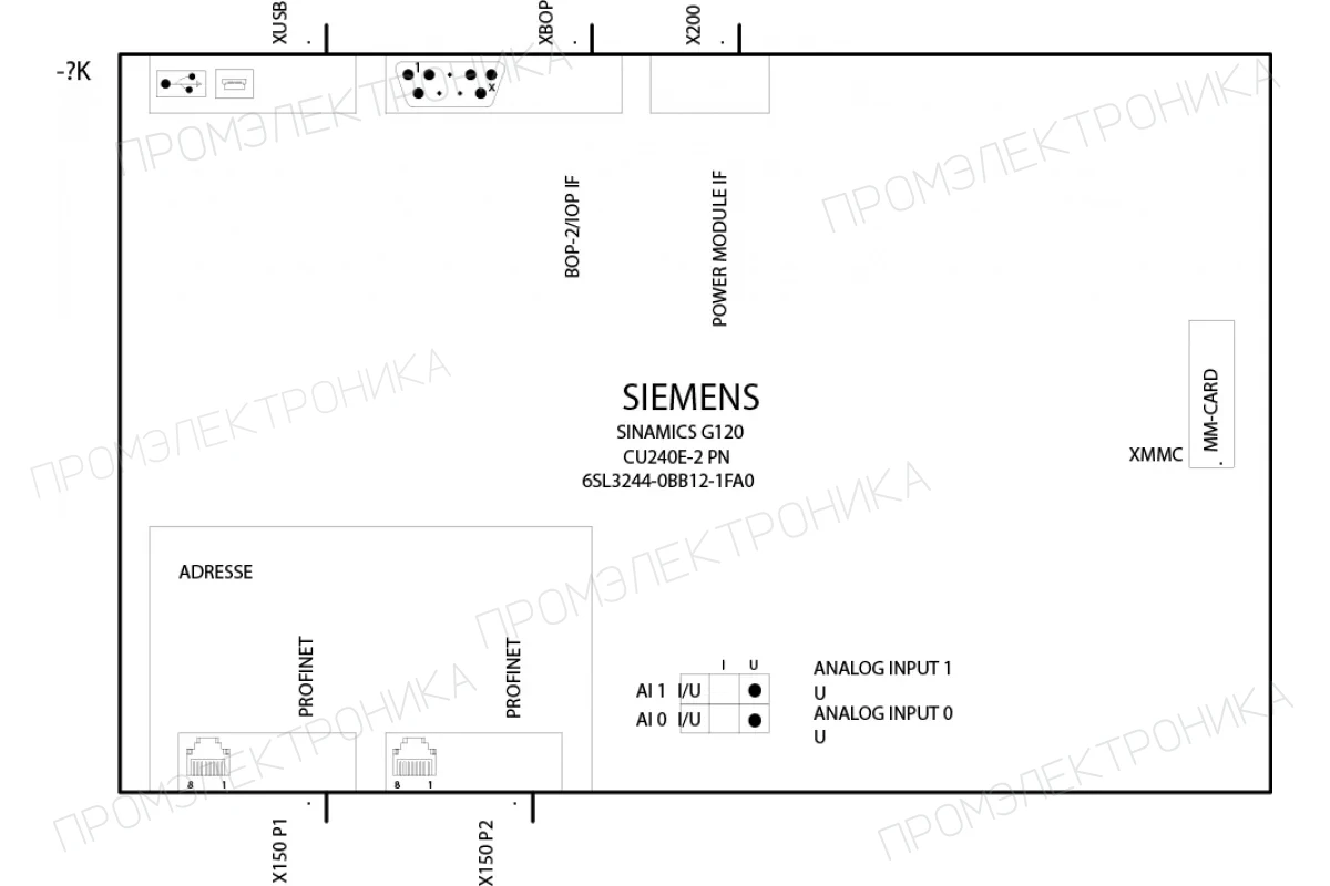 Siemens 6SL3243-0BB30-1FA0 — Sinamics g120 блок управления