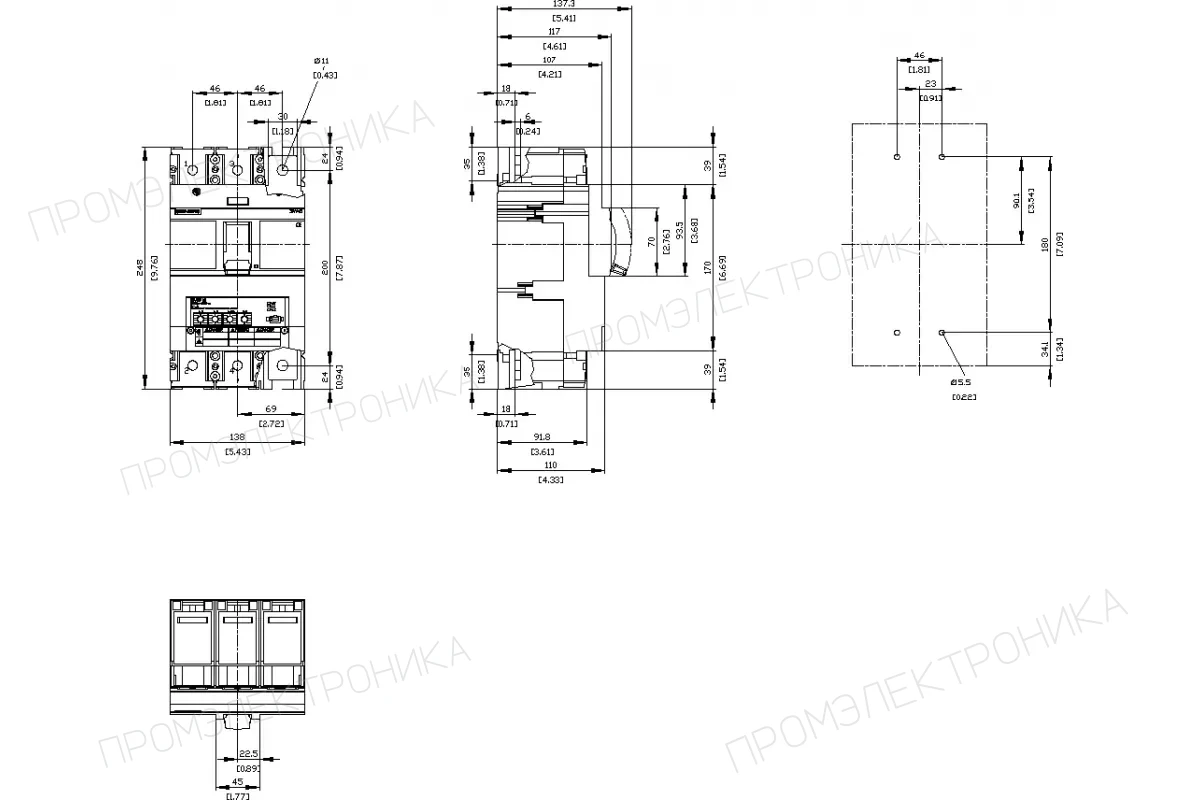 Siemens 3VA6440-7HM31-2AA0 — Автоматический выключатель