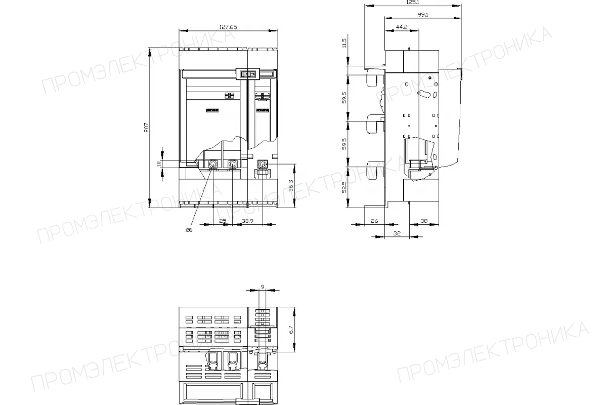 Siemens 3NA3822-2C — LV HRC плавкая вставка GG/gL размер