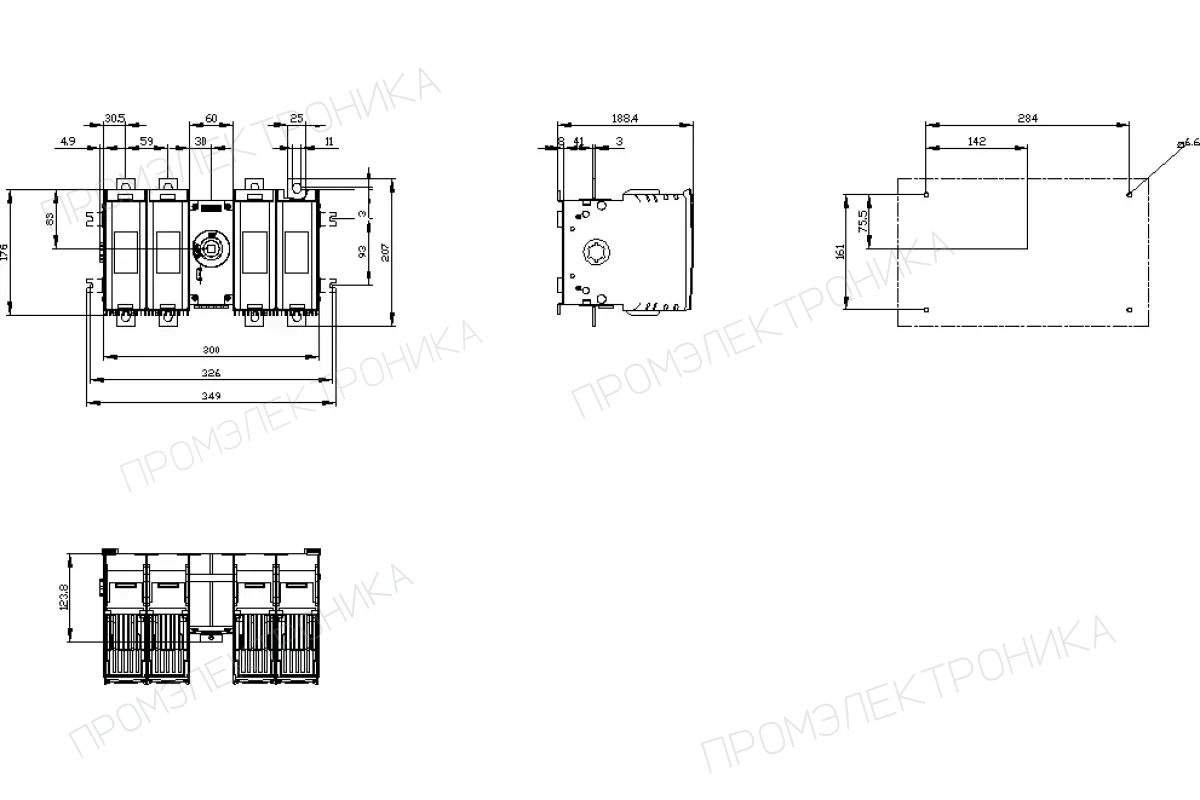 Siemens 3KF3425-0MF11 — Предохранительный выключатель-разъединитель