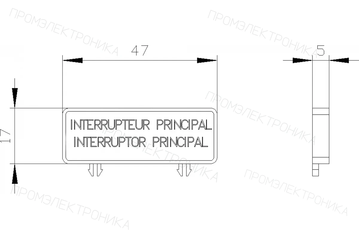 Siemens 3LD9346-1A — Маркировочные табличики german/english "hauptschalter/main switch"