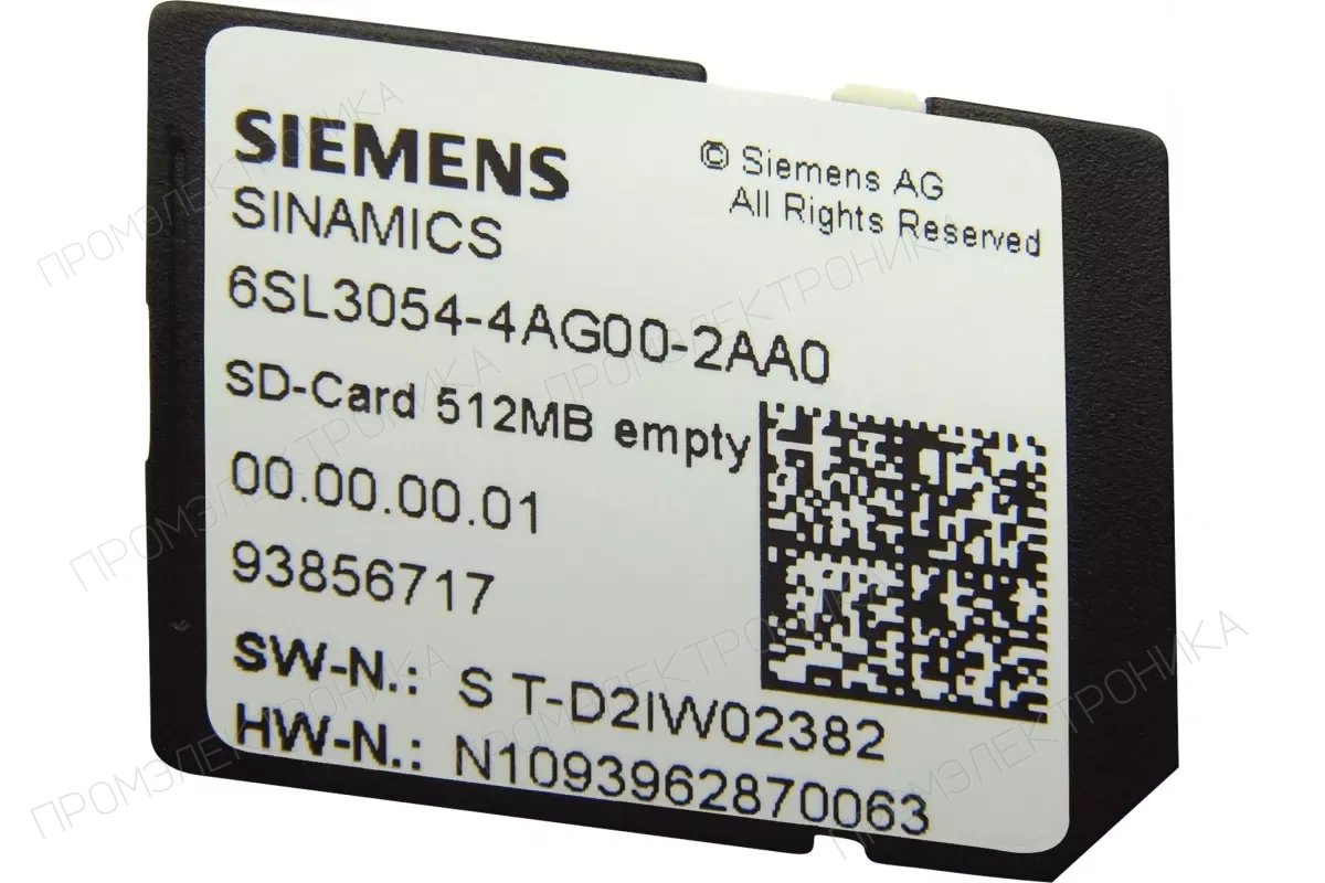 Siemens 6SL3054-4FB00-2BA0 — Sinamics s210 sd карта