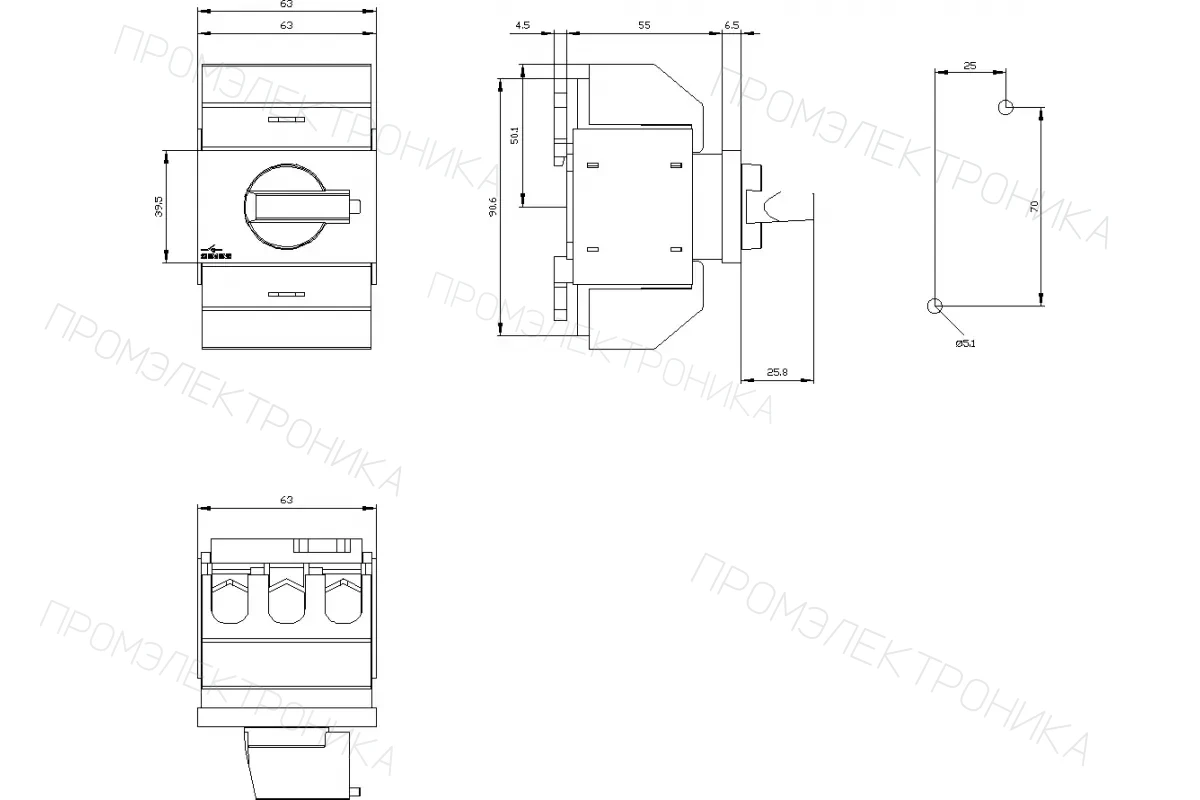 Siemens 3KD0543-2LG20-3 — Базовые блоки