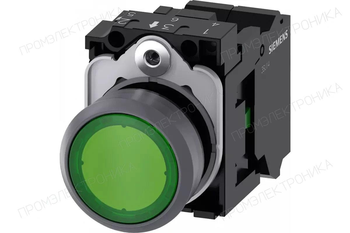 Siemens 3SU1132-0AB40-3BA0 — Кнопка с подсветкой