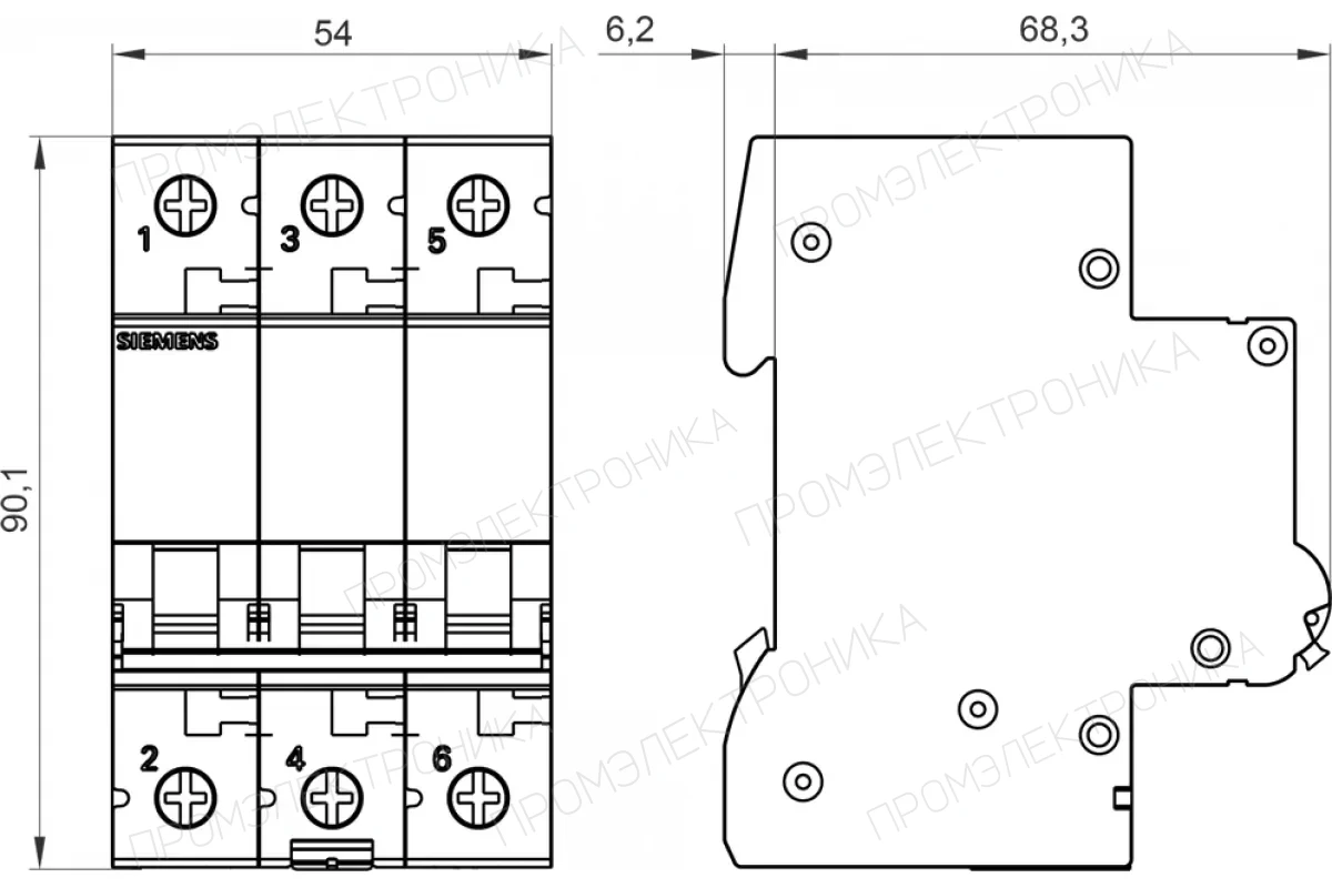 Siemens 5SL4301-7CC — компонент энергетического оборудования