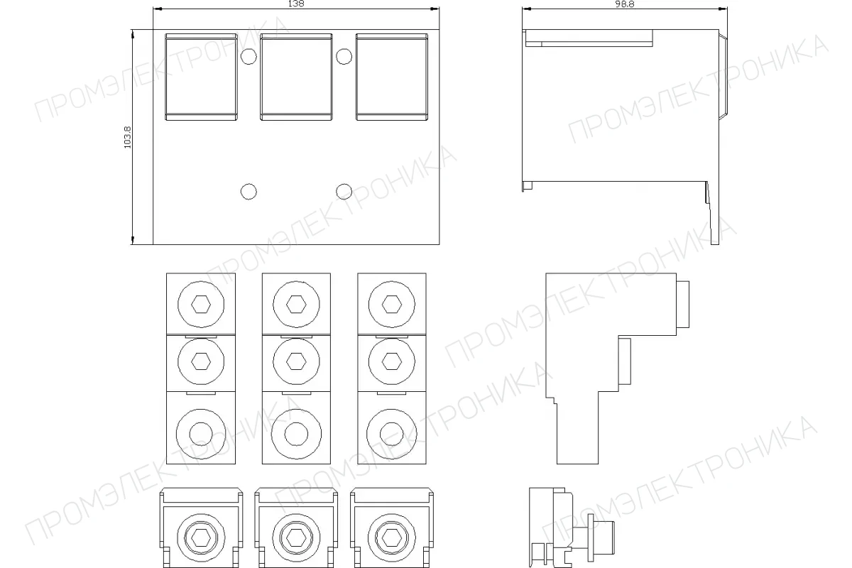 Siemens 3VA9473-0JC23 — Клемма для проводов круглого сечения