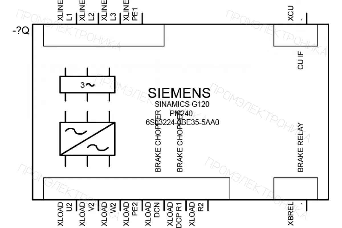 Siemens 6SL3224-0BE34-5AA0 — промышленный компонент