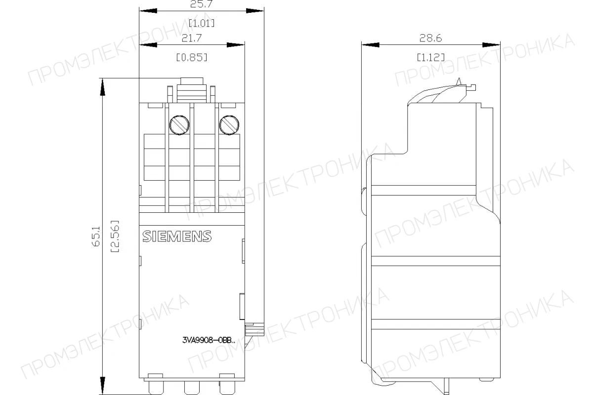Siemens 3VA9908-0BD11 — Универсальный расцепитель
