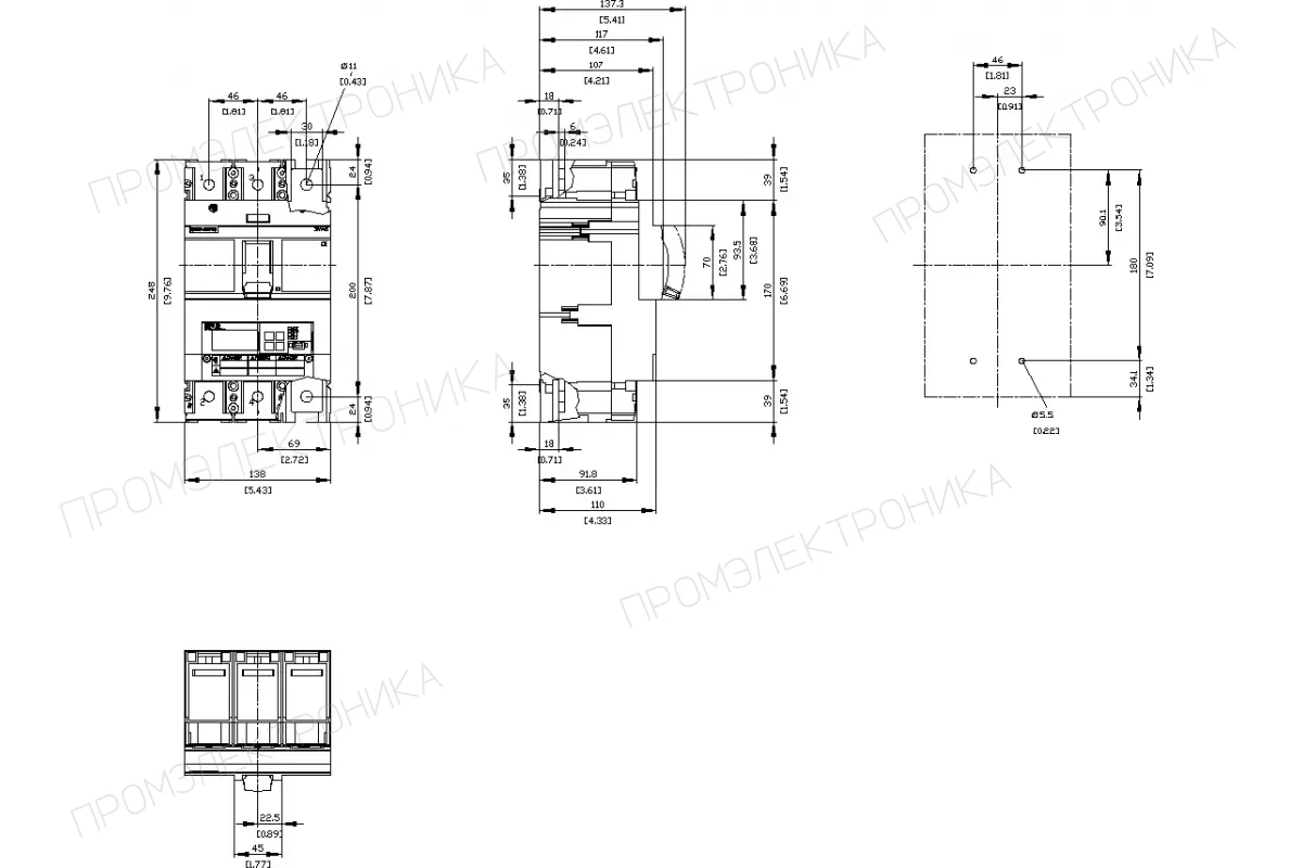 Siemens 3VA6325-5KM31-2AA0 — Автоматический выключатель
