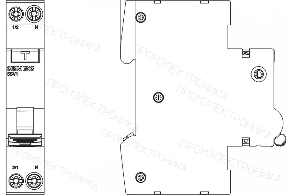Siemens 5SV1313-6KK10 — Дифференциальные автоматические выключатели