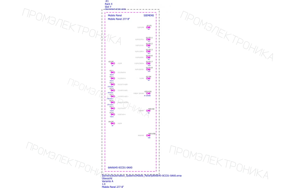 Siemens 6AV6645-0CB01-0AX0 — промышленный компонент