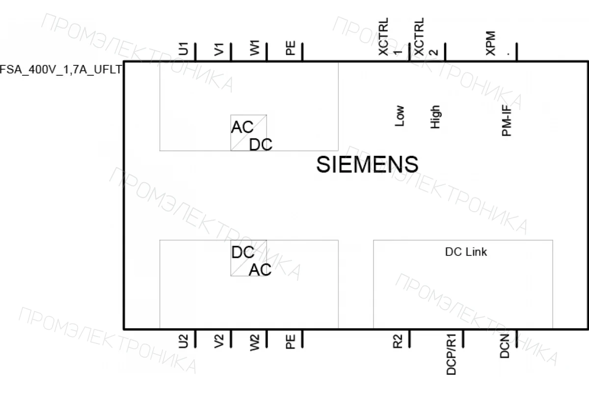 Siemens 6SL3210-1SE11-7UA0 — Sinamics s120 силовой модуль