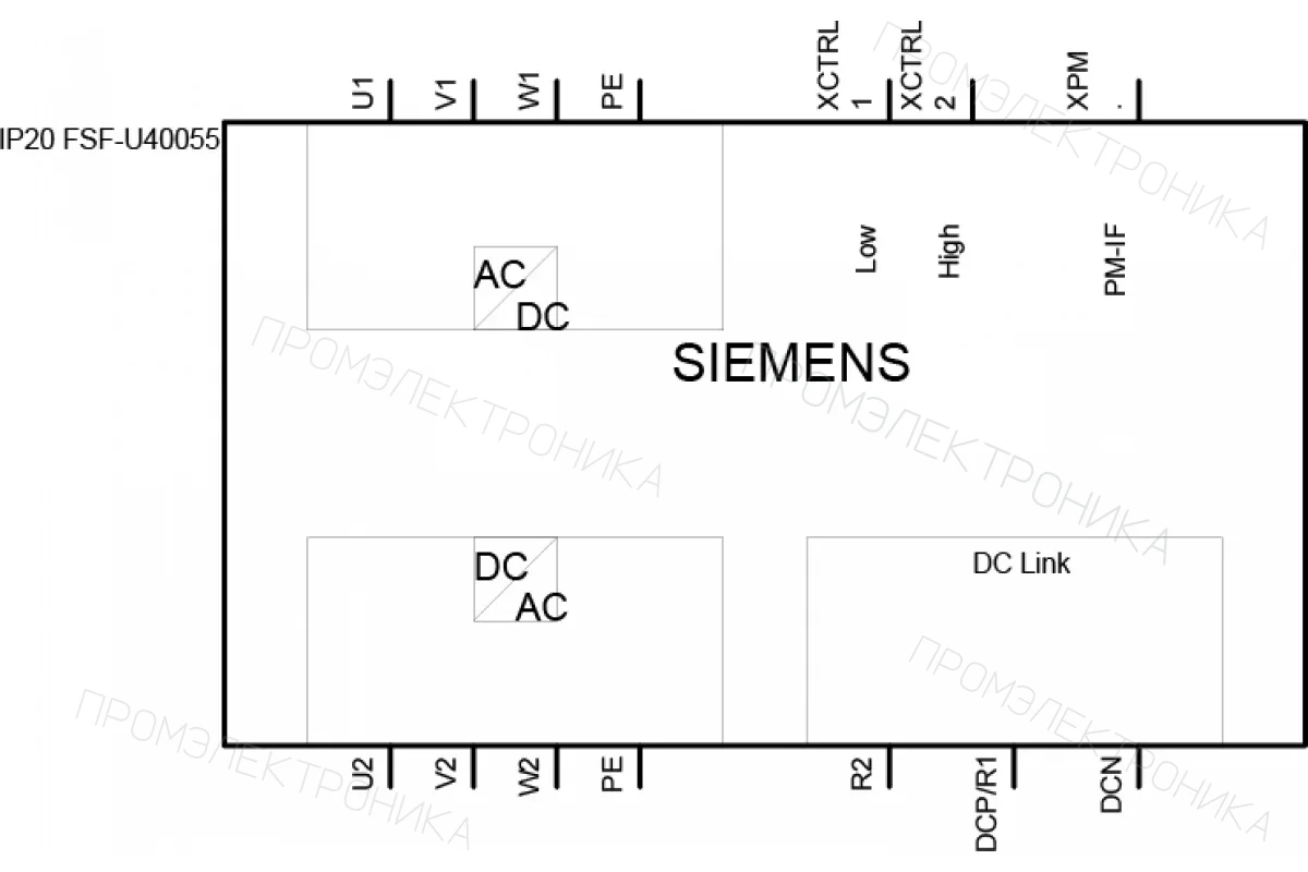 Siemens 6SL3210-1SE31-5AA0 — SINAMICS S120 СИЛОВОЙ МОДУЛЬ