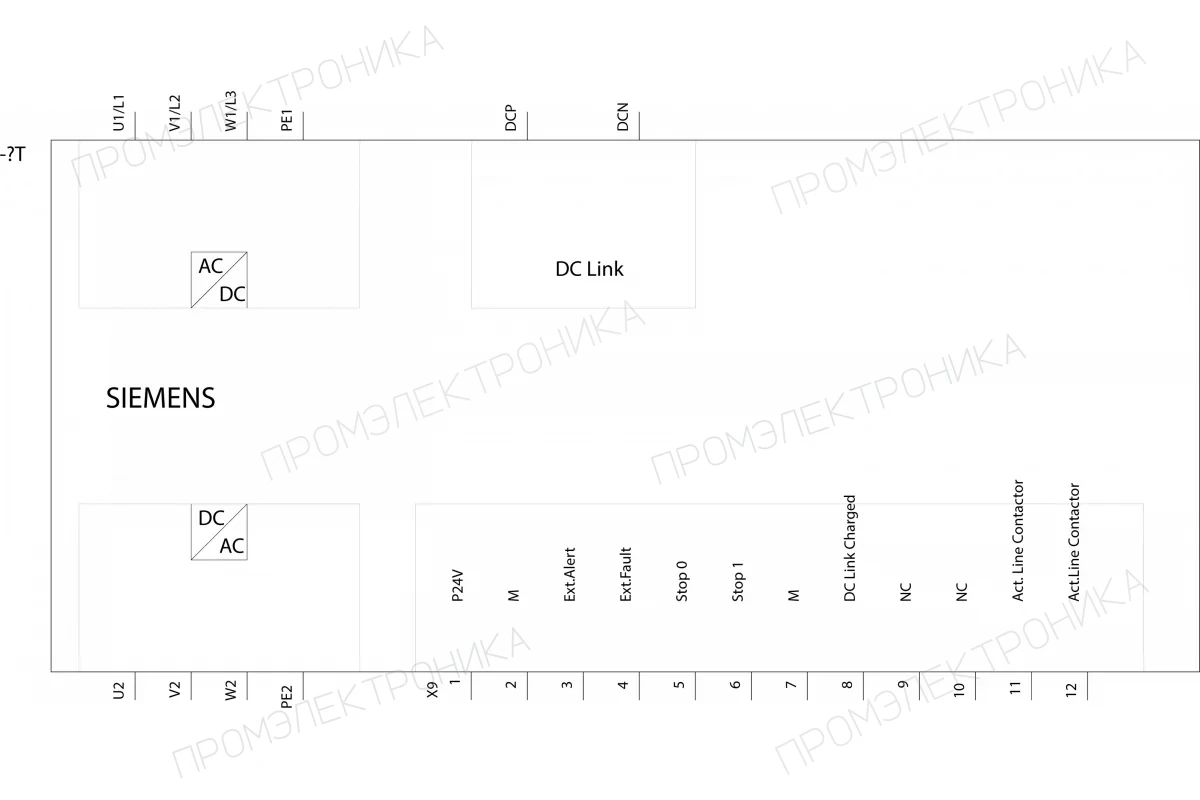 Siemens 6SL3310-1PE35-8AA0 — Sinamics g120p силовой блок