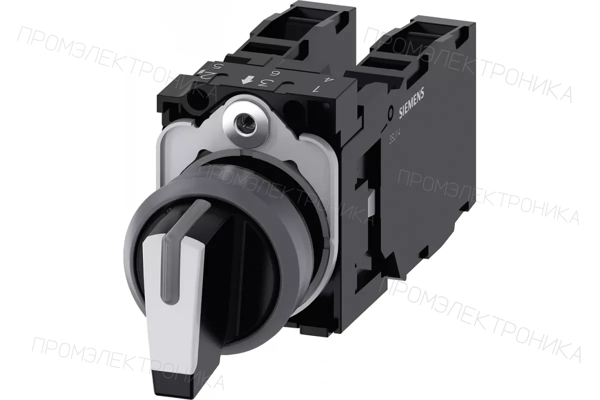 Siemens 3SU1130-2BL60-1LA0 — Поворотный переключатель с возможностью подсветки