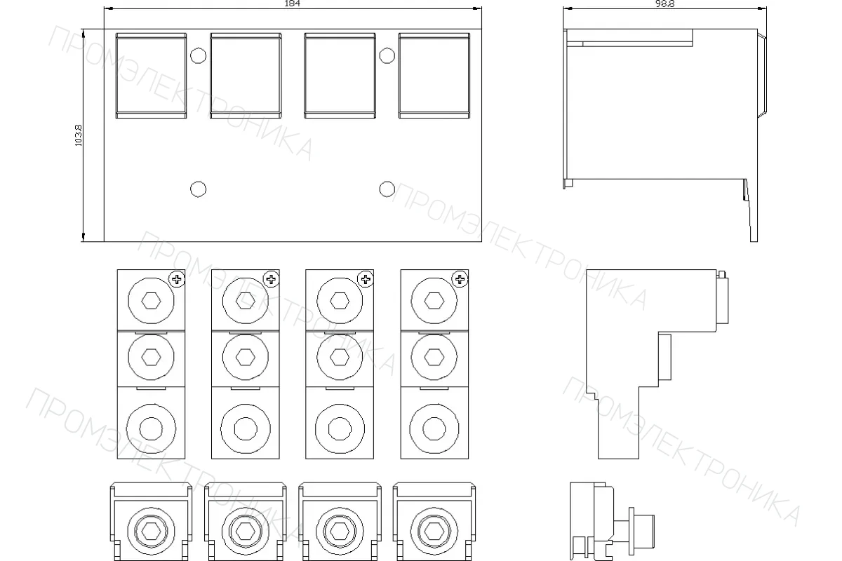 Siemens 3VA9474-0JJ23 — Клемма для проводов круглого сечения