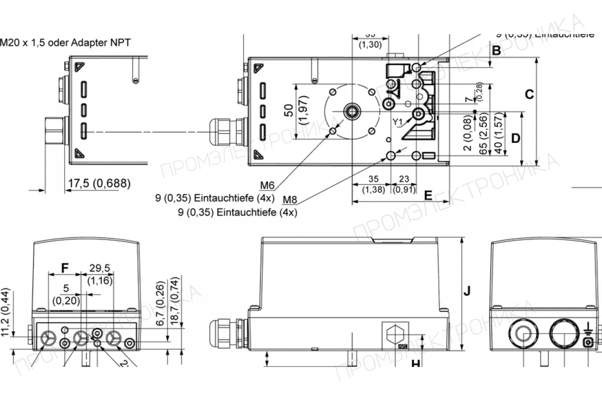 Siemens 6DR5011-0NG11-0AA0 — ЭЛЕКТРОПНЕВМАТИЧЕСКИЙ ПОЗИЦИОНЕР SIPART