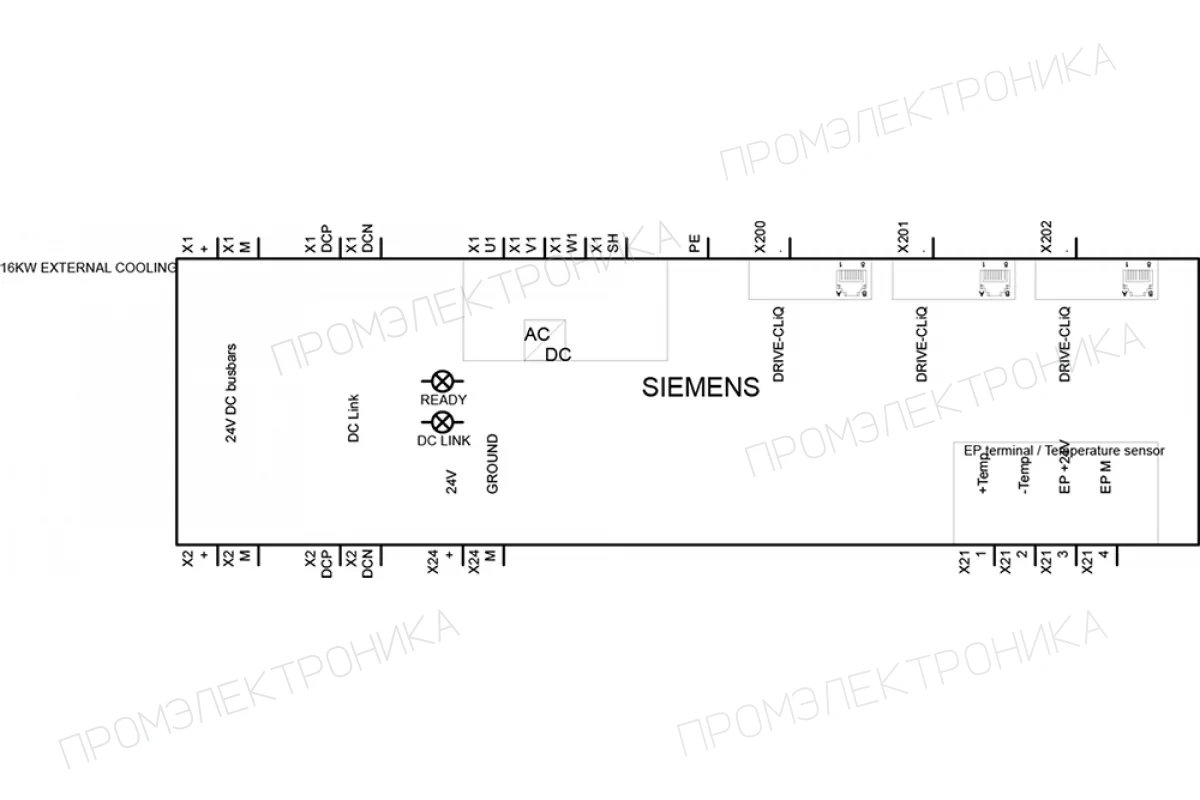 Siemens 6SL3130-6AE15-0AB0 — SINAMICS БЛОК ПИТАНИЯ SMART ВХОД