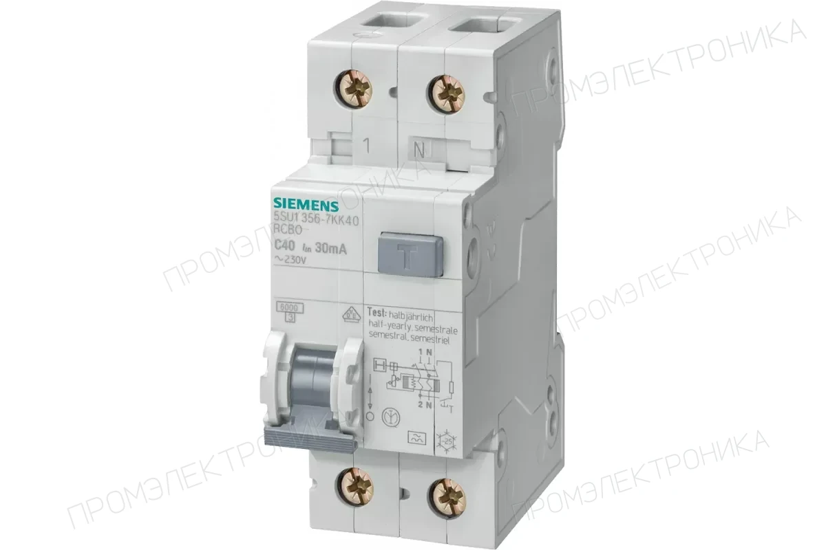 Siemens 5SU1353-1KL06 — Дифференциальные автоматические выключатели