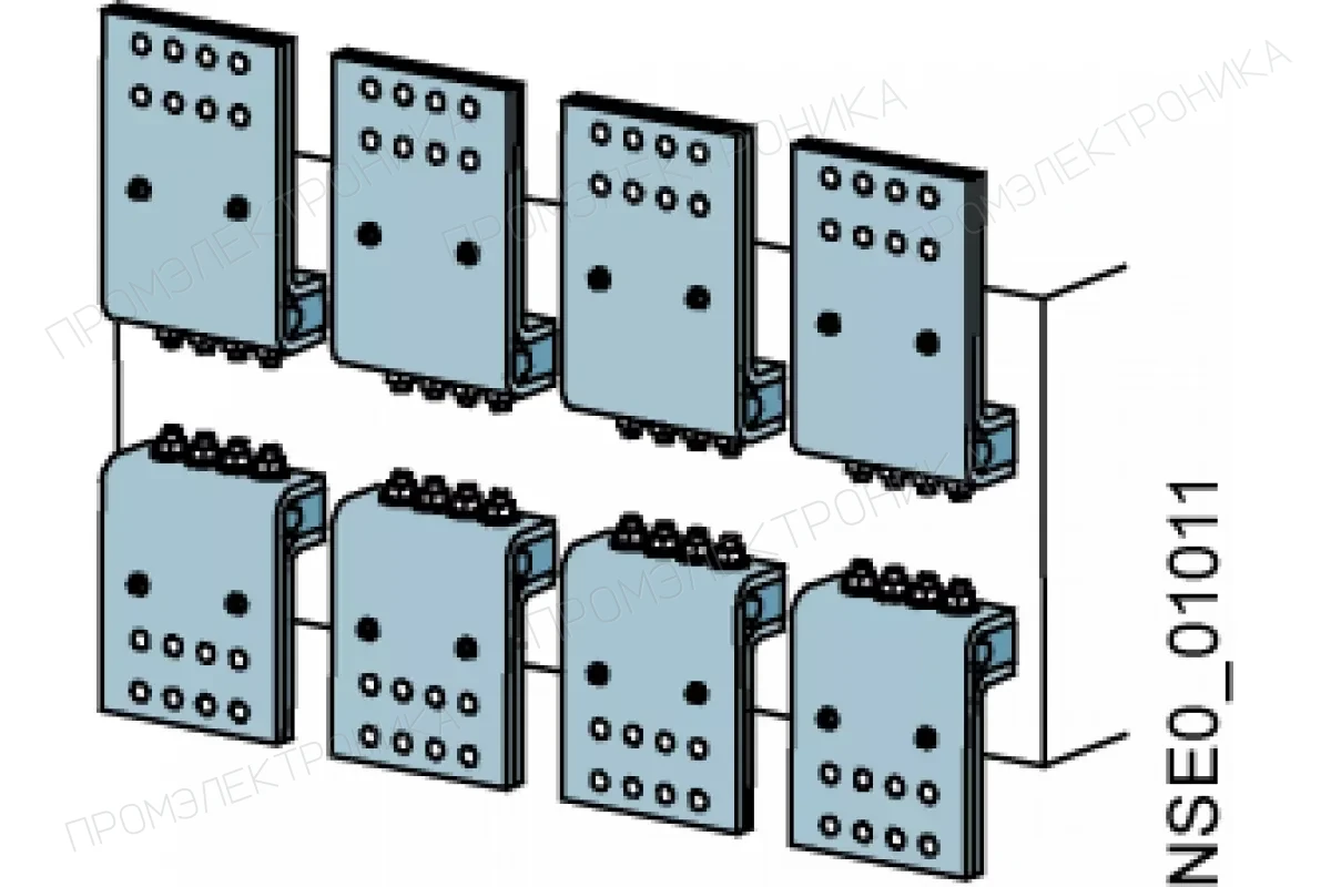 Siemens 3WL9111-0AL07-0AA0 — Фронтальное подсоединение сверху с 2 отверстиями