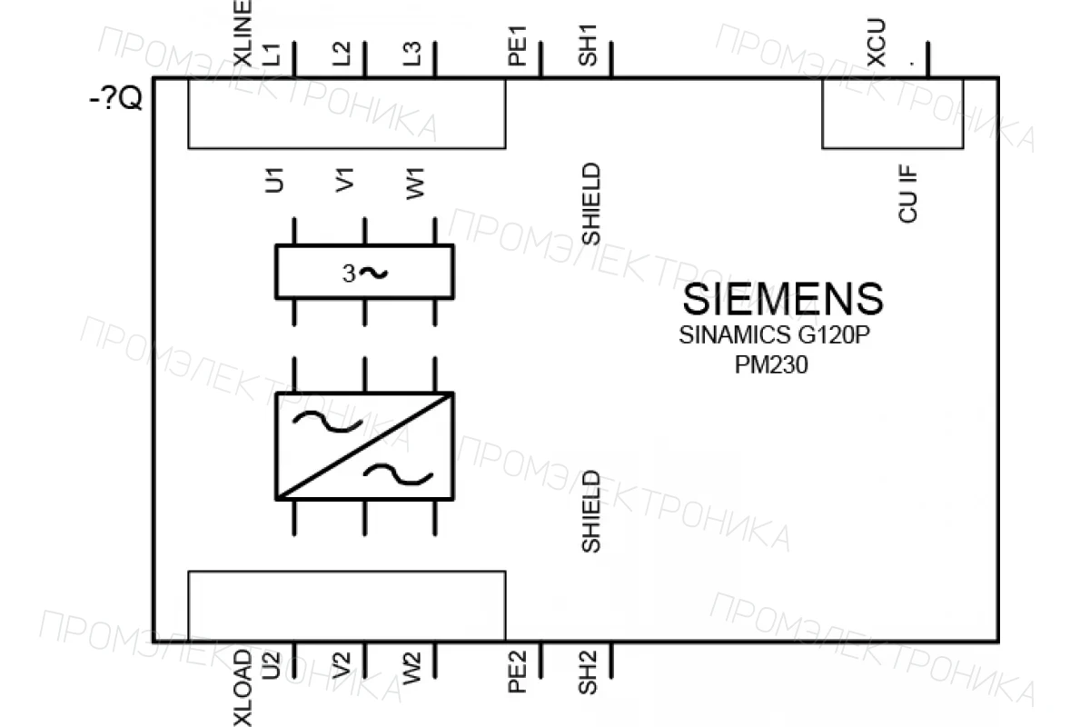 Siemens 6SL3224-0BE13-7UA0 — промышленный компонент