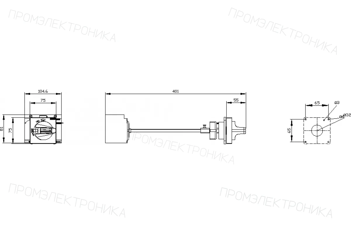 Siemens 3VA9267-0FK25 — Поворотный привод с установкой на дверь авар