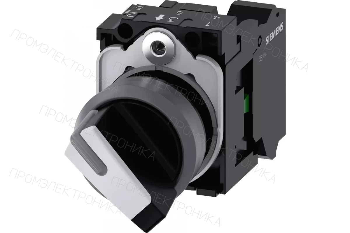 Siemens 3SU1130-2BF60-1MA0 — Поворотный переключатель с возможностью подсветки