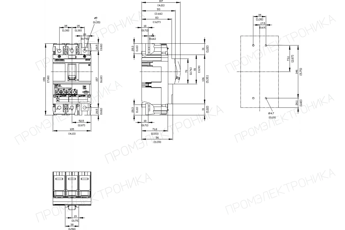 Siemens 3VA6110-5HM41-2AA0 — Автоматический выключатель