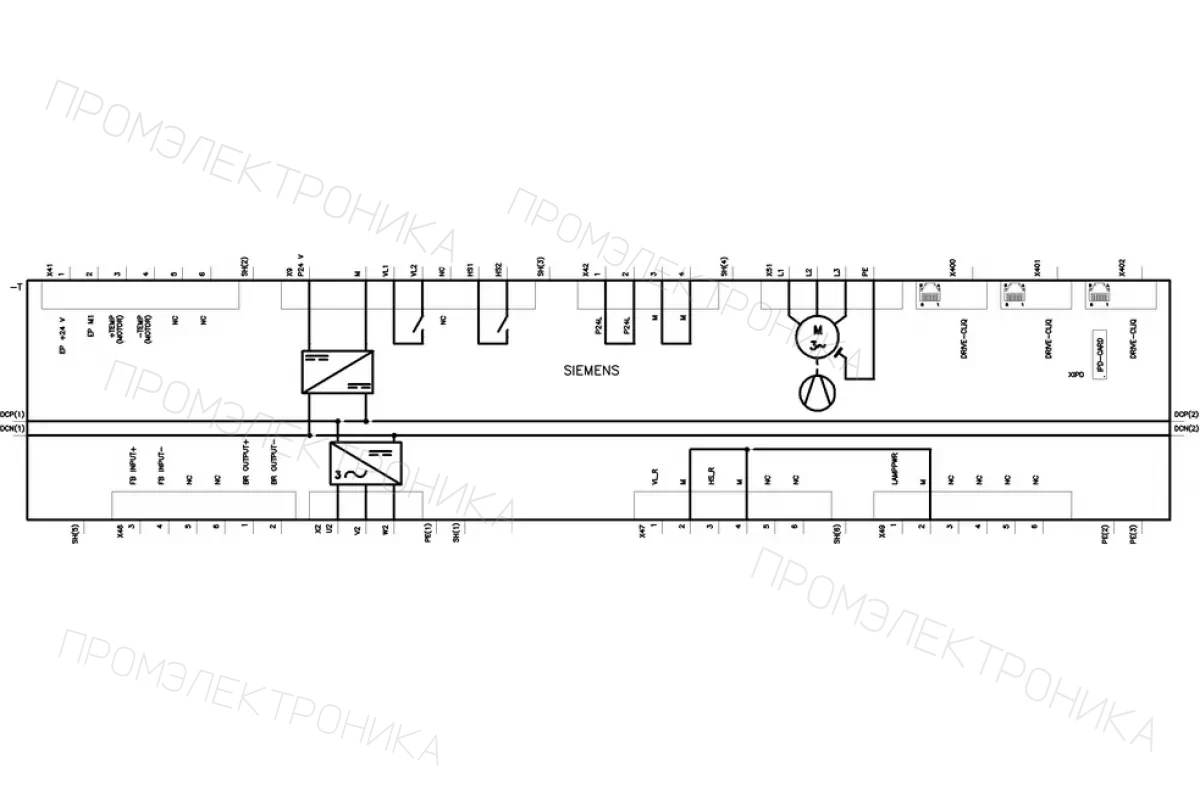 Siemens 6SL3325-1TG41-3AA3 — SINAMICS S120 Моторный модуль