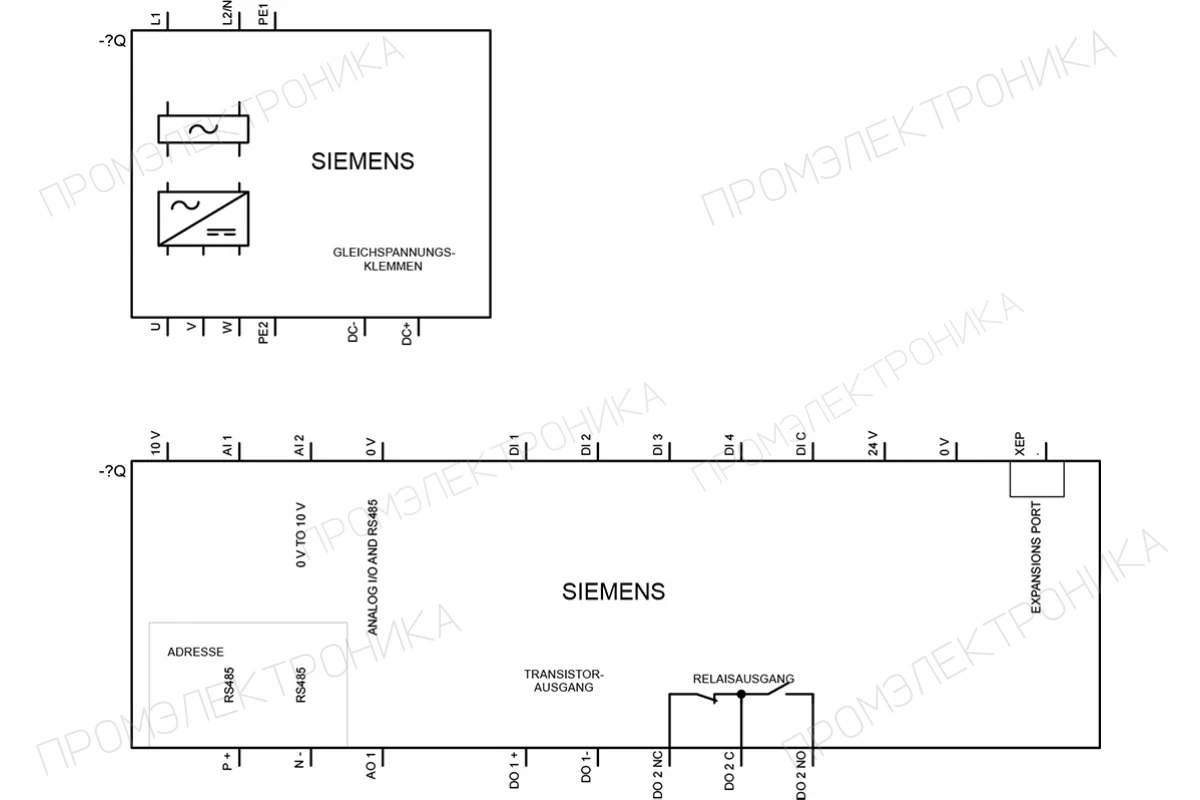 Siemens 6SL3210-1SE31-8AA0 — SINAMICS S120 СИЛОВОЙ МОДУЛЬ