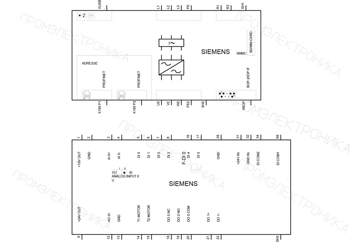 Siemens 6SL3210-1KE11-8AF1 — промышленный компонент