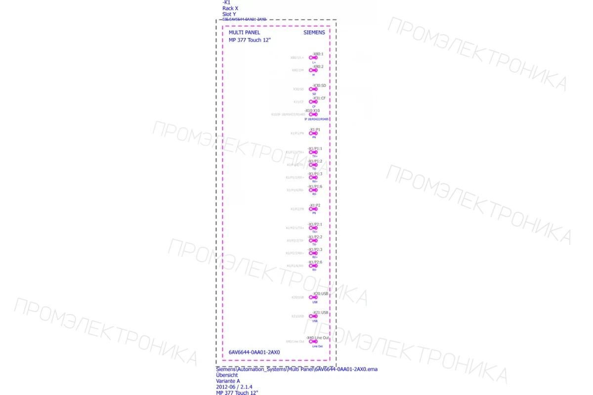 Siemens 6AV6645-0BB01-0AX0 — промышленный компонент