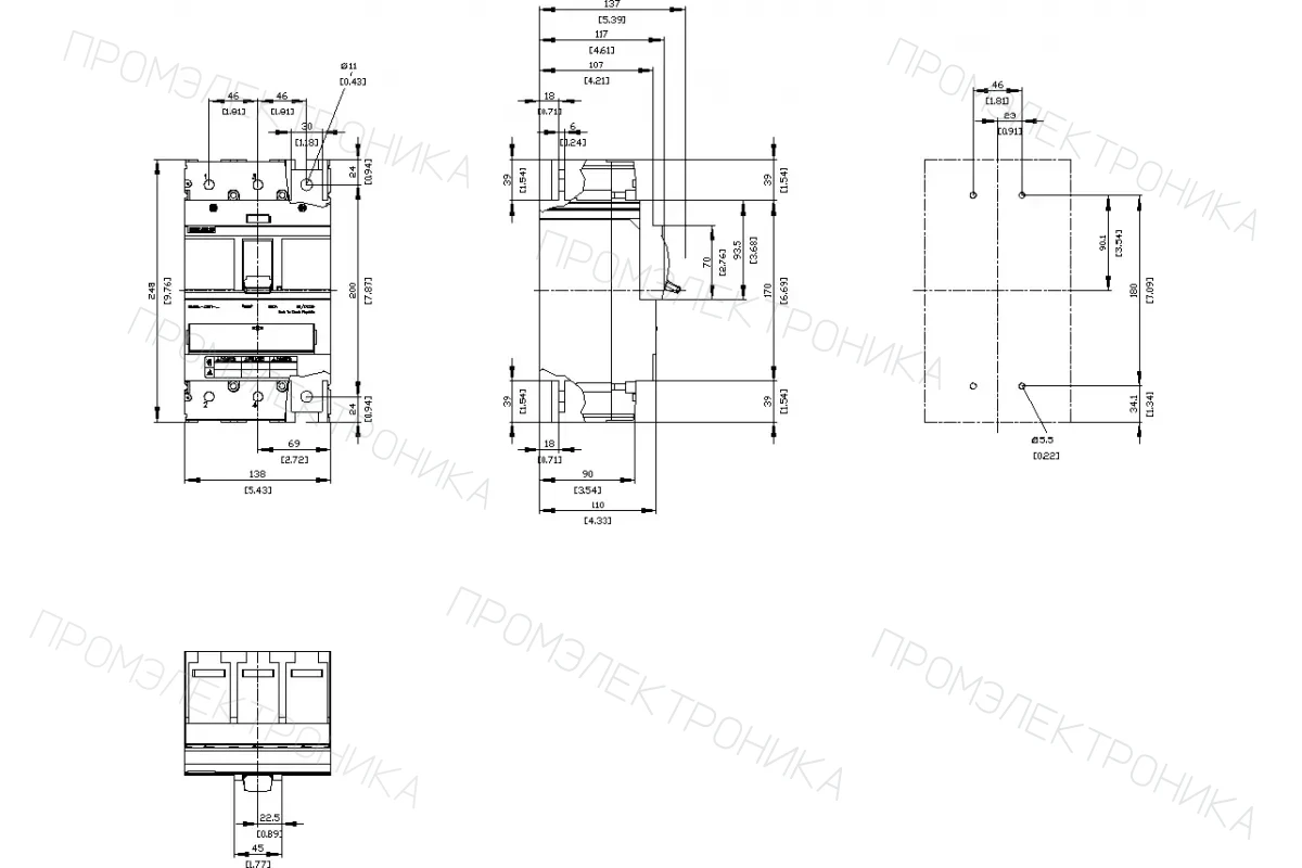 Siemens 3VA5460-5EC61-0AA0 — Автоматический выключатель