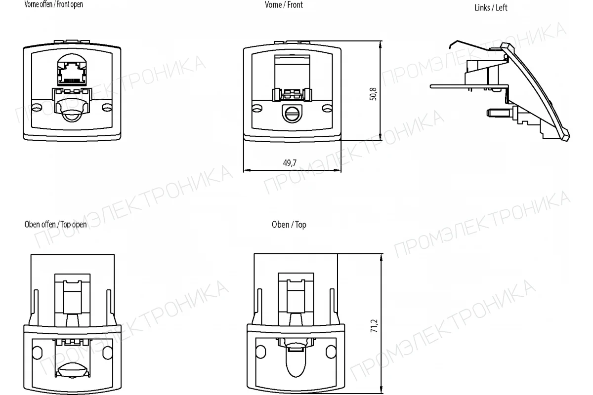 Siemens 6GK1901-1BE00-0AA2 — Модульный соединитель IE FC RJ45