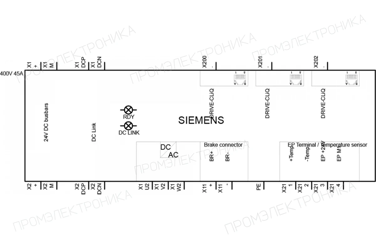 Siemens 6SL3126-1TE21-0AA4 — промышленный компонент