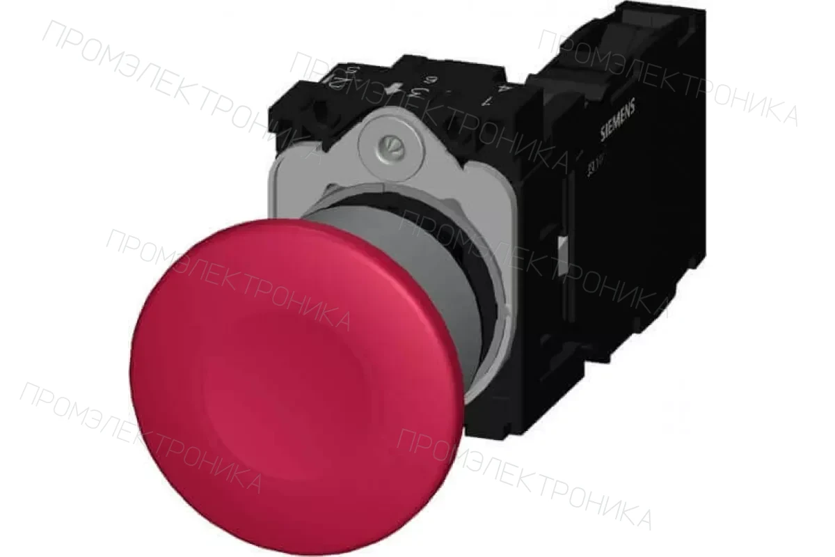 Siemens 3SU1130-1BA20-1FA0 — Грибовидная кнопка