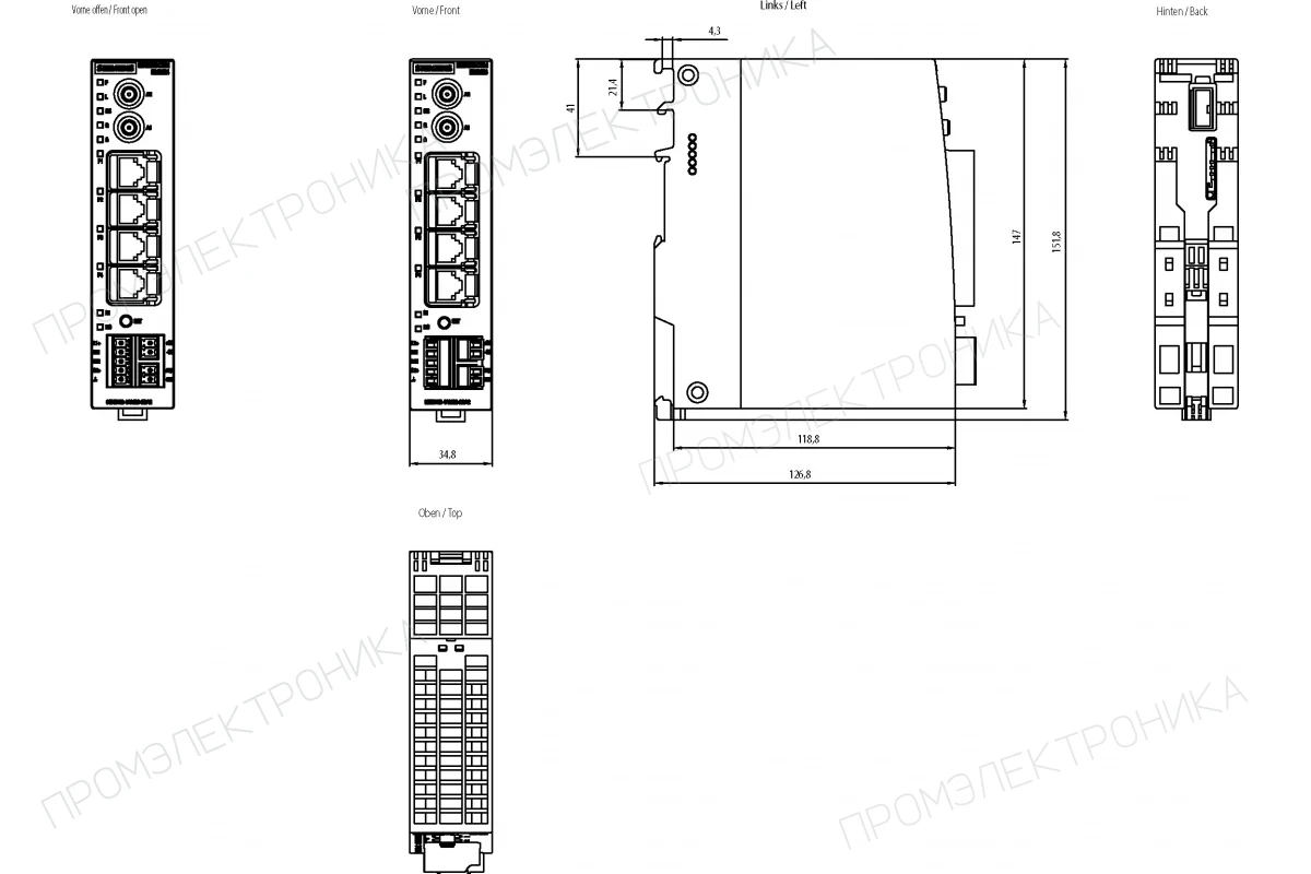 Siemens 6GK6090-0PS2.-.... — Управляемый poe коммутатор