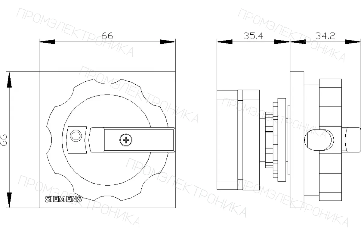 Siemens 3LD9344-4C — Дверной поворотный механизм