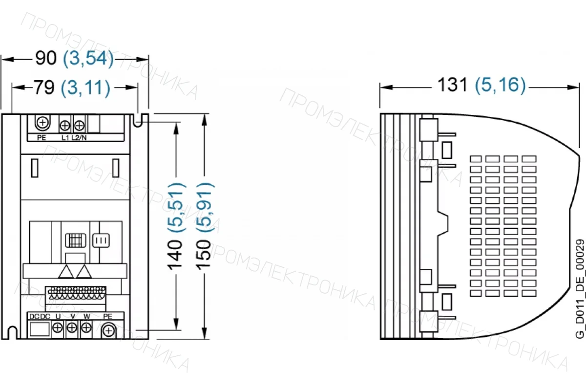 Siemens 6SL3211-0AB17-5BA1 — CPM110 ПРИВОД ПЕРЕМ