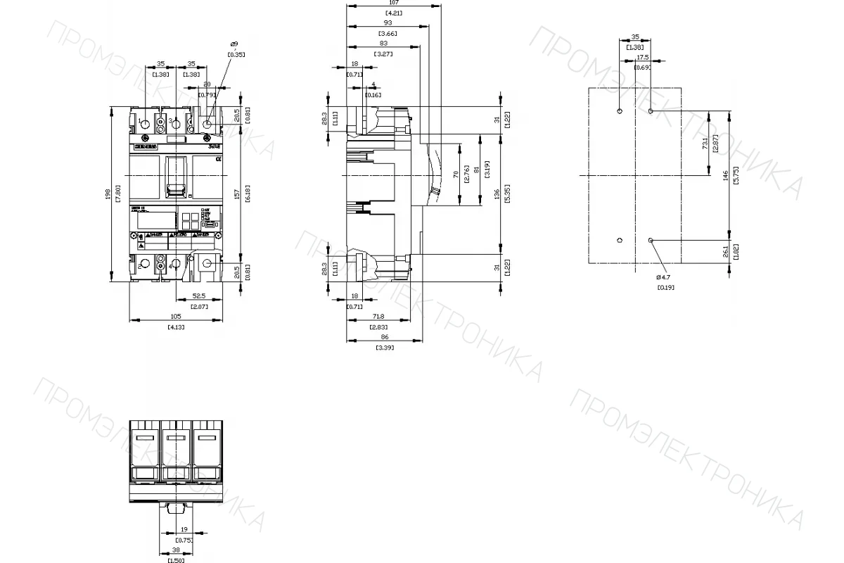 Siemens 3VA6210-5JP31-2AA0 — Автоматический выключатель