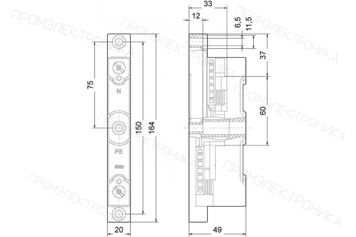 Siemens 8US1923-2AA01 — Шинный адаптер