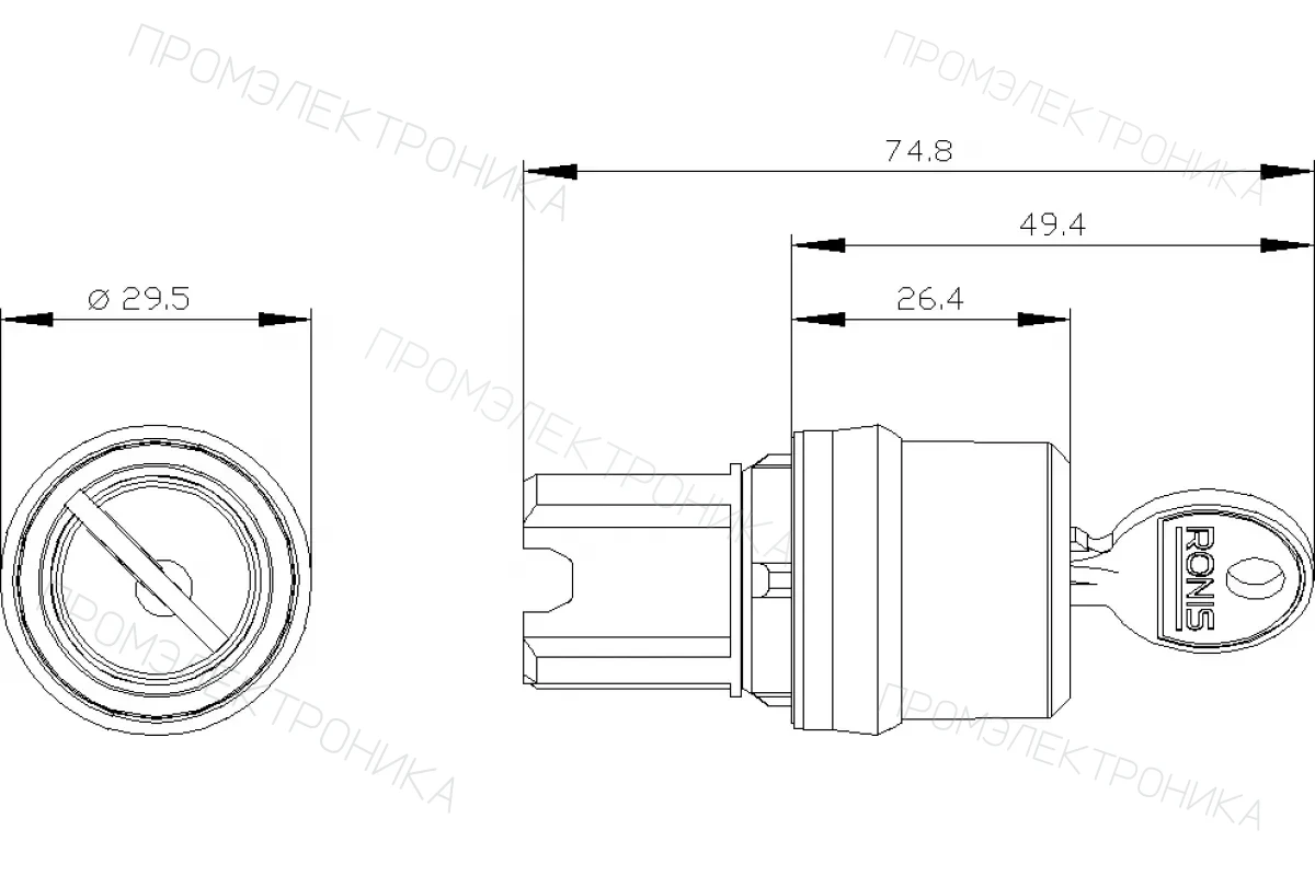 Siemens 3SU1030-3EA10-0AA0 — Актуатор тумблера