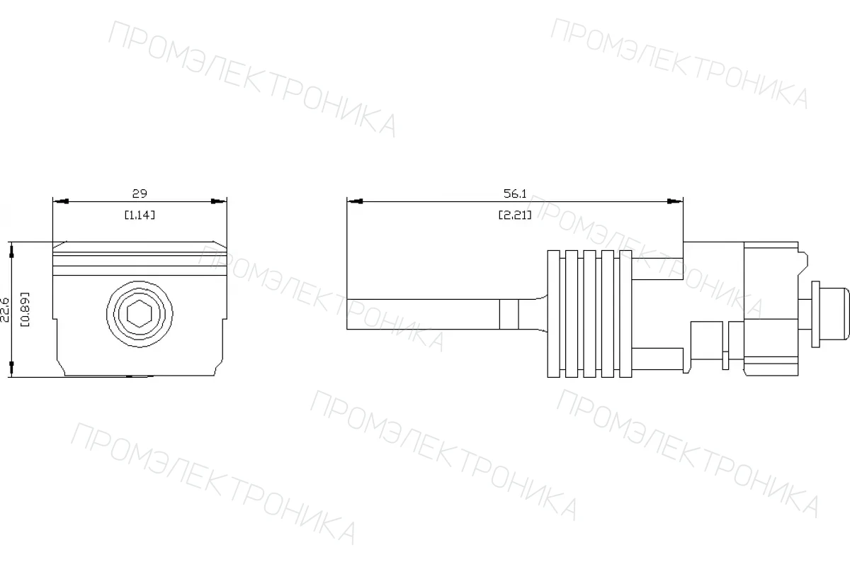 Siemens 3VA9241-0QE10 — Задний плоский контакт коротк
