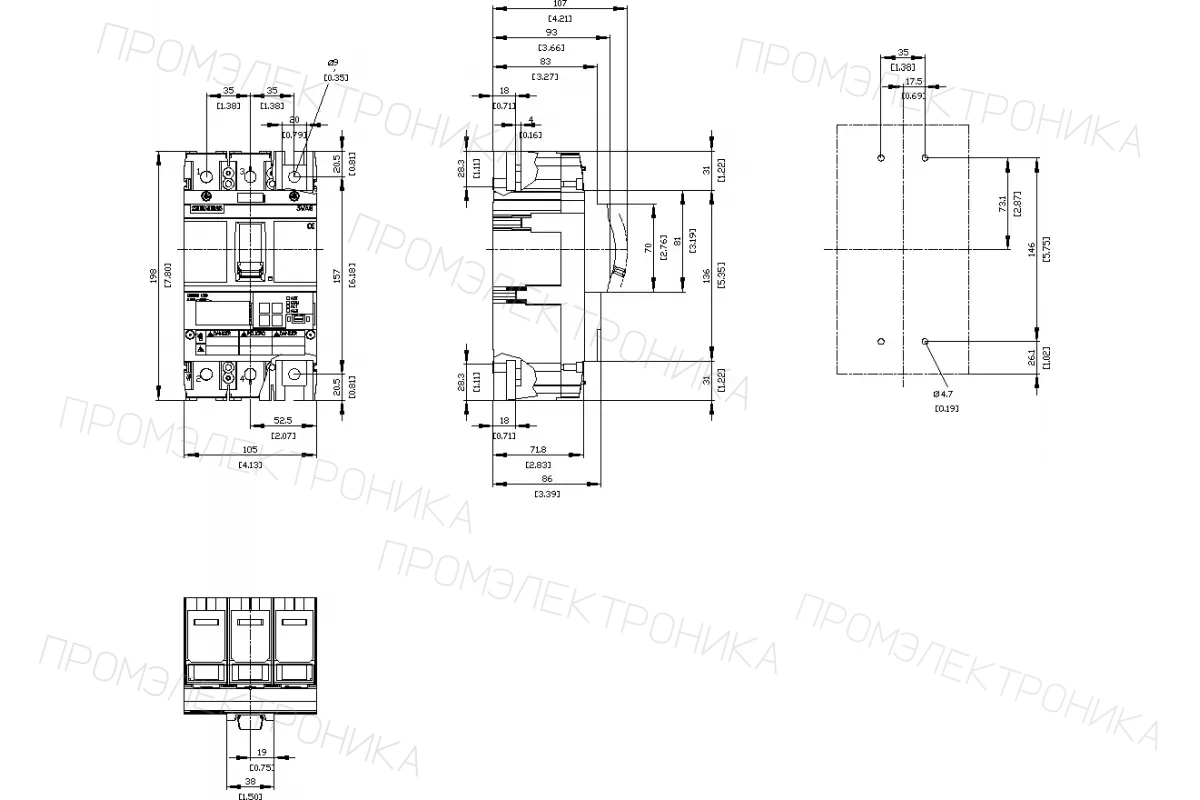 Siemens 3VA6110-5KP41-2AA0 — Автоматический выключатель