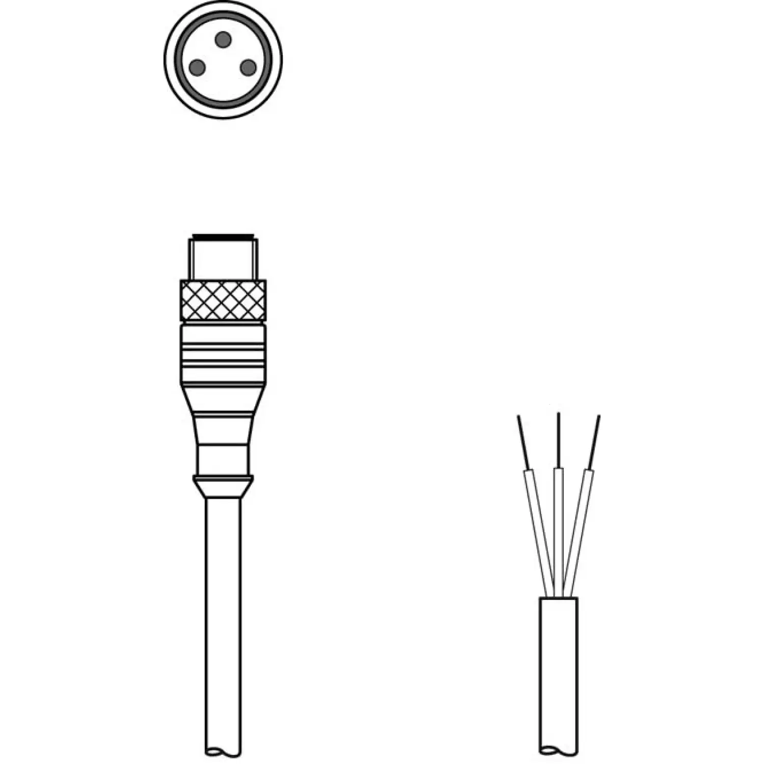 Соединительный кабель Leuze KS U-M8-3A-P1-100