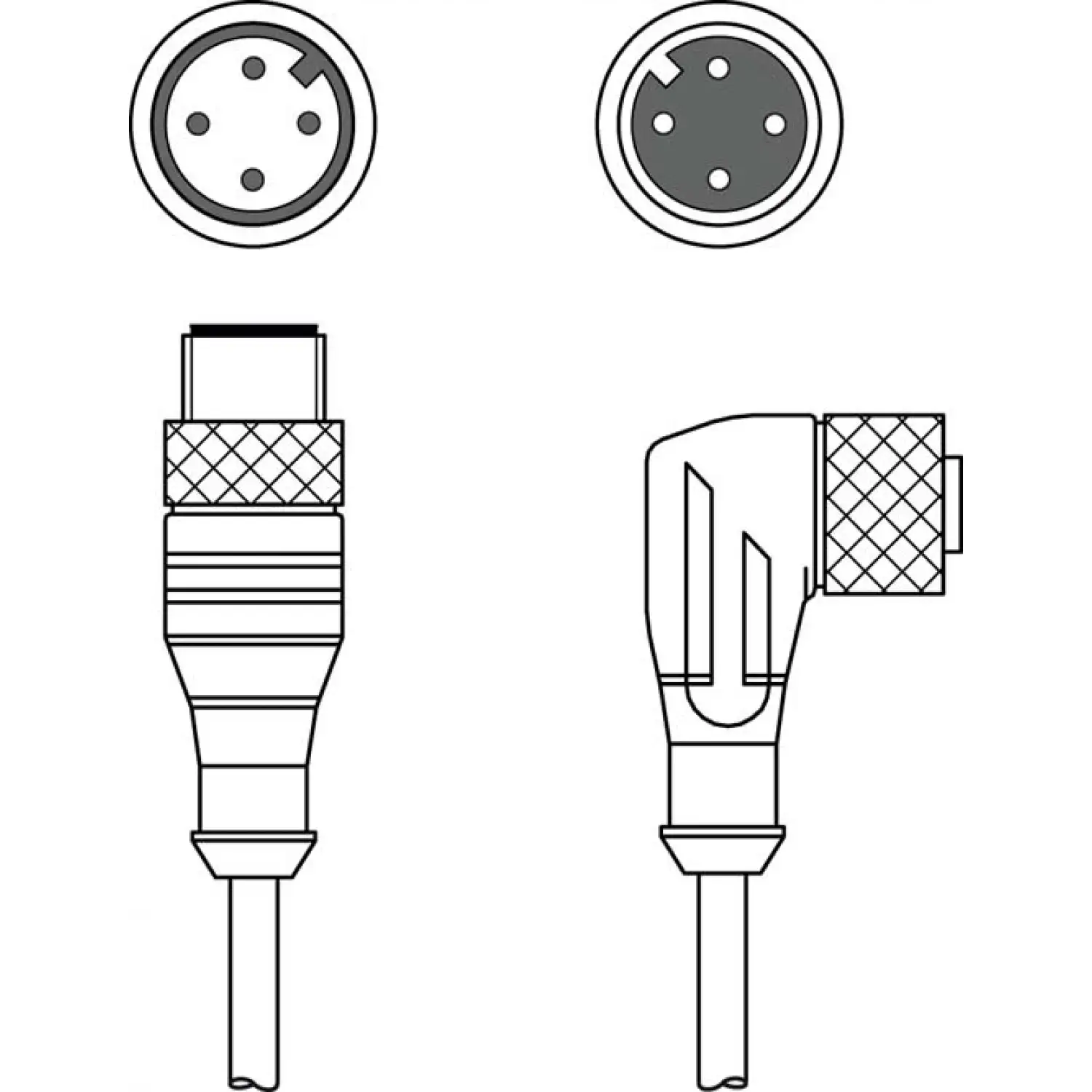 Соединительный кабель Leuze KDS U-M12-4W-M12-4A-P1-015-3DP