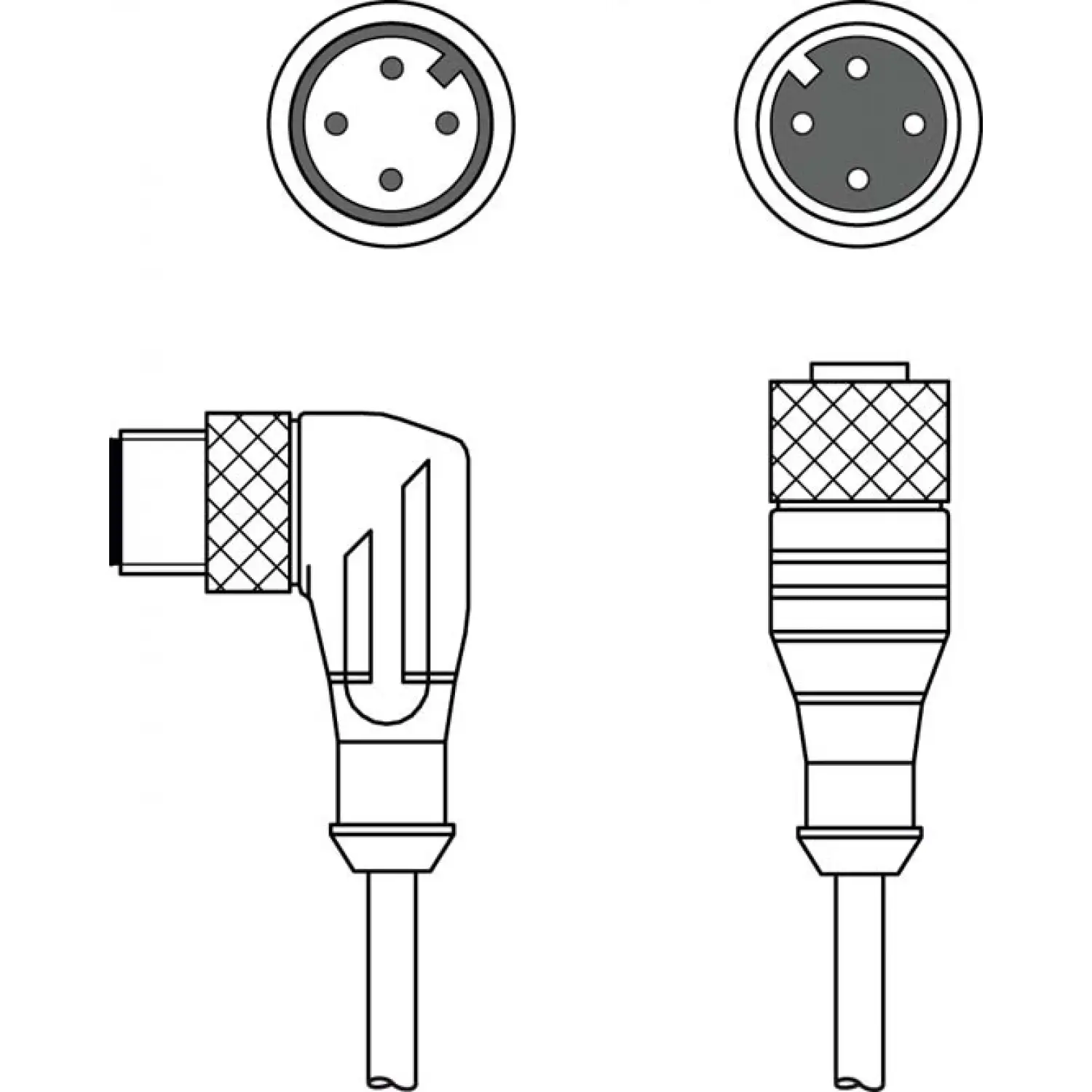Соединительный кабель Leuze KDS U-M12-4A-M12-4W-V1-006