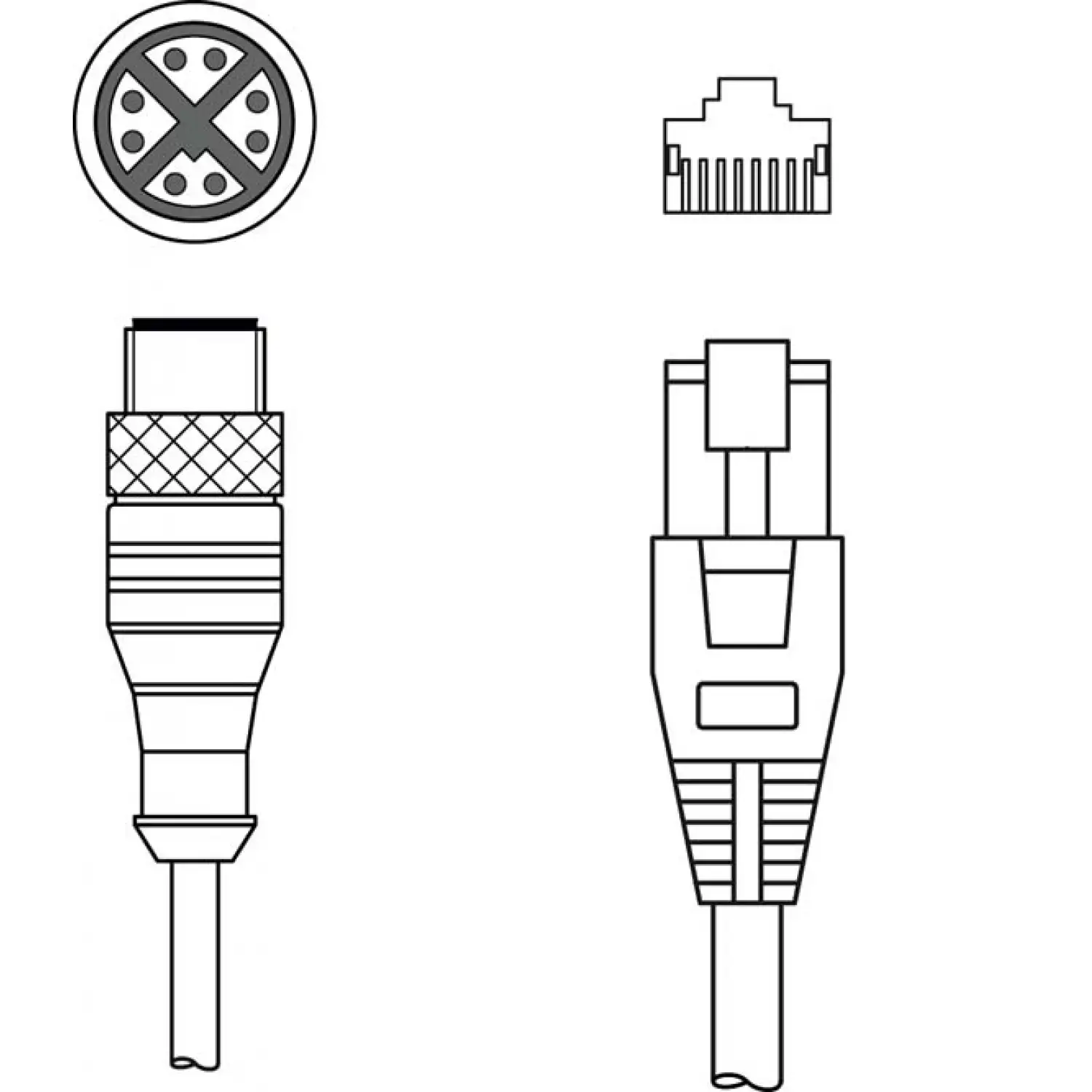 Соединительный кабель Leuze KSS ET-M12-8A-RJ45-A-P7-050