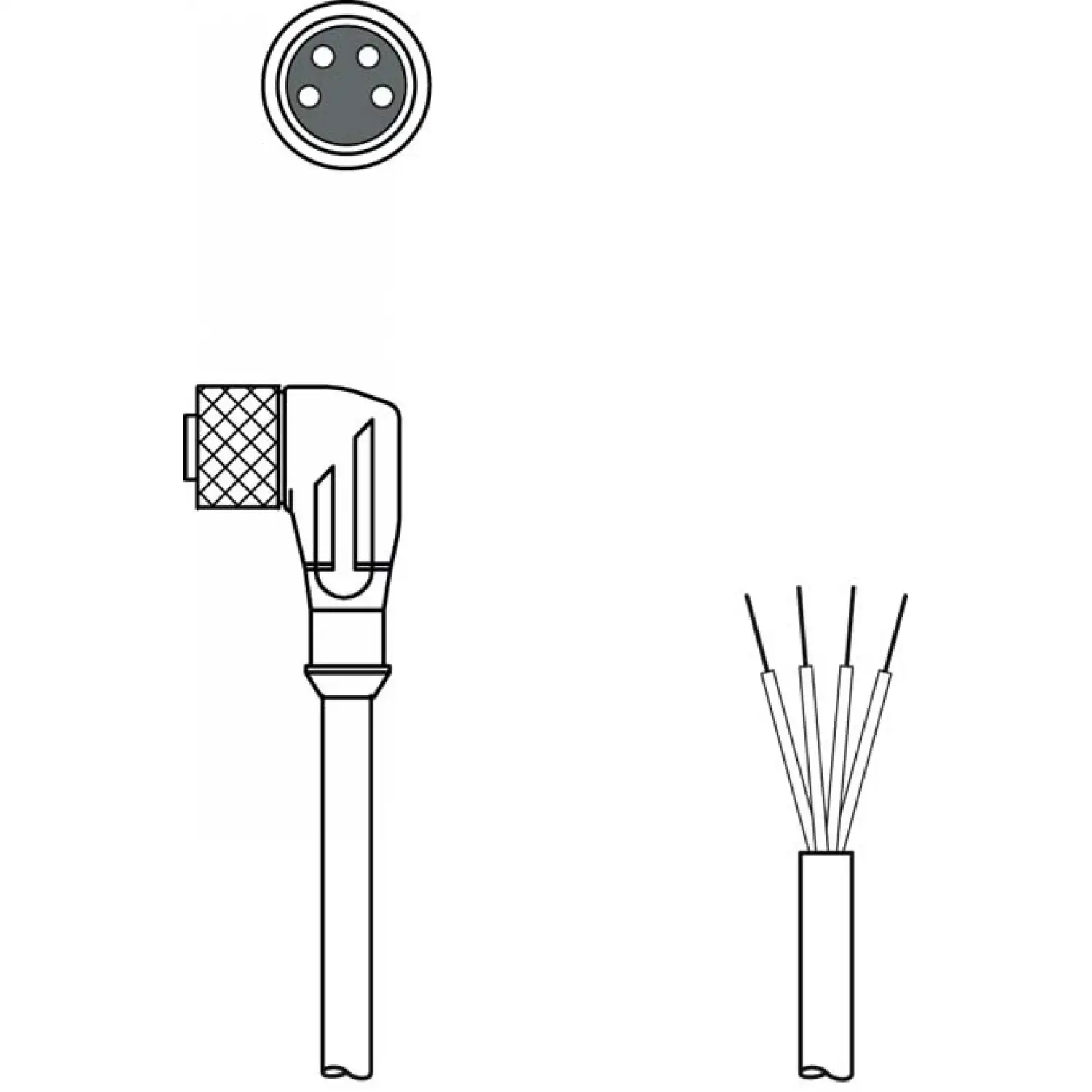 Соединительный кабель Leuze KD U-M8-4W-V1-100-DP